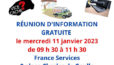 Affiche présentant la réunion d'information pour lutter contre les escroqueries