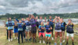 Photo des adolescents de l'accueil jeunes de Contres au bord de l'eau lors d'une activité kayak