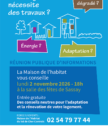 Affiche de la réunion publique de la maison de l'habitat Val de Cher Controis
